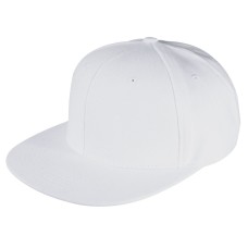 Бейсболка Snapback с прямым козырьком, белая